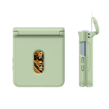EIDERWOOD Samsung Galaxy Z Flip7 Hard Plastic Case with Card Holder - Green