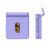 EIDERWOOD Samsung Galaxy Z Flip7 Hard Plastic Case with Card Holder - Purple