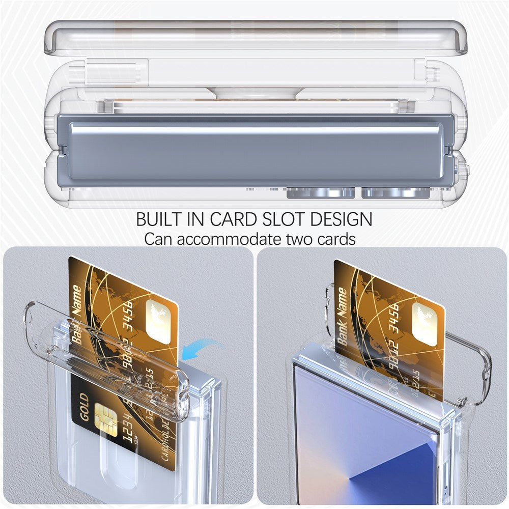 EIDERWOOD Samsung Galaxy Z Flip7 Hard Plastic Case with Card Holder - Transparent