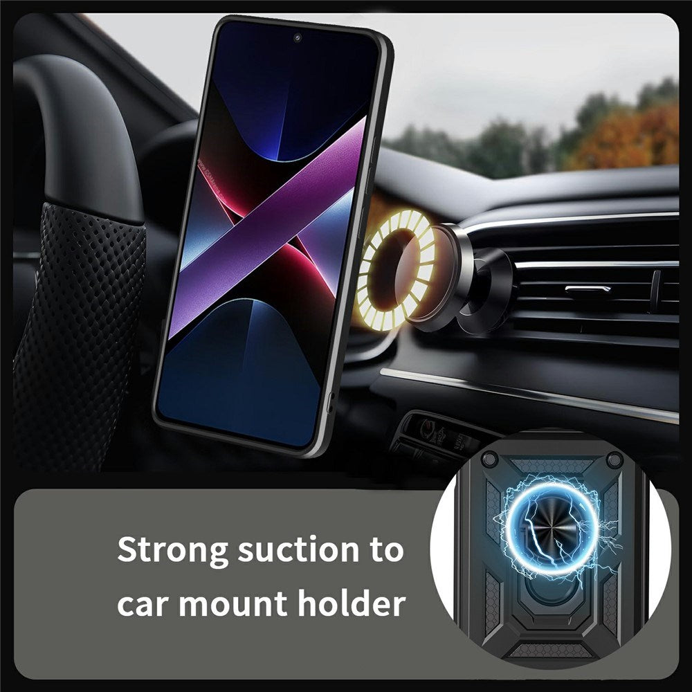 Xiaomi Redmi 15C (5G) / (4G) EIDERWOOD Tough Case with Stand Function - MagSafe Compatible - Black