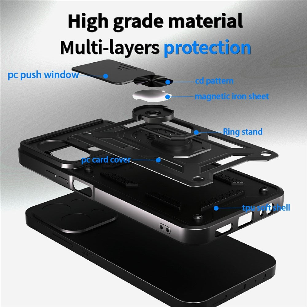 Xiaomi Redmi 15C (5G) / (4G) EIDERWOOD Tough Case with Stand Function - MagSafe Compatible - Black