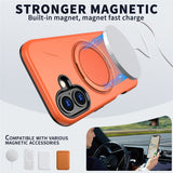 EIDERWOOD iPhone 17 Case with Rotating Kickstand - MagSafe Compatible - Orange