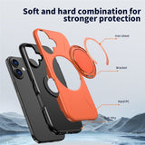 EIDERWOOD iPhone 17 Case with Rotating Kickstand - MagSafe Compatible - Orange
