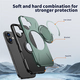 EIDERWOOD iPhone 17 Case with Rotating Kickstand - MagSafe Compatible - Green