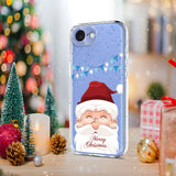 EIDERWOOD iPhone 16e Flexible Plastic Christmas Case with Motif - Transparent / Santa Claus