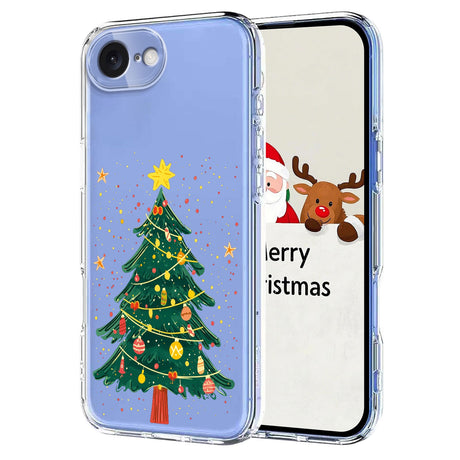 EIDERWOOD iPhone 16e Flexible Plastic Christmas Case with Motif - Transparent / Christmas Tree