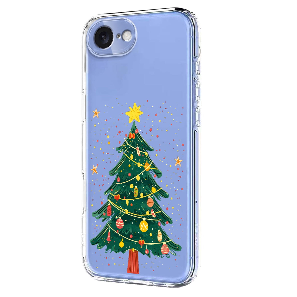 EIDERWOOD iPhone 16e Flexible Plastic Christmas Case with Motif - Transparent / Christmas Tree