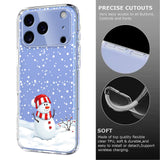EIDERWOOD iPhone 17 Pro Max Flexible Plastic Christmas Case with Motif - Transparent / Snowman