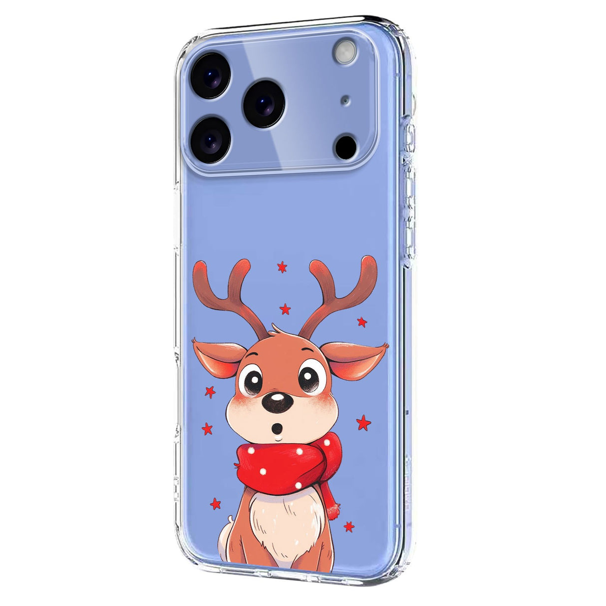 EIDERWOOD iPhone 17 Pro Flexible Plastic Christmas Case with Motif - Transparent / Reindeer