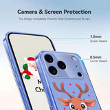 EIDERWOOD iPhone 17 Pro Flexible Plastic Christmas Case with Motif - Transparent / Reindeer