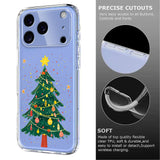 EIDERWOOD iPhone 17 Pro Flexible Plastic Christmas Case with Motif - Transparent / Christmas Tree