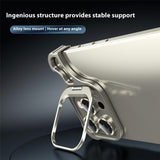 iPhone 16 Pro Two-Piece Metal Bumper Case with Stand & Lens Protector - Titanium