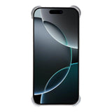 iPhone 16 Pro Two-Piece Metal Bumper Case with Stand & Lens Protector - Silver