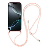 EIDERWOOD iPhone 17 Pro Flexible Plastic Case with Adjustable Strap - MagSafe Compatible - Transparent / Pink