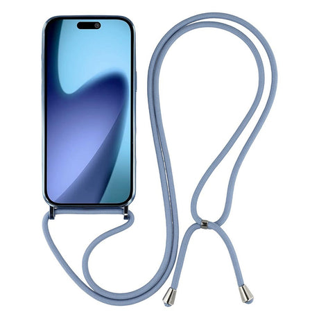 EIDERWOOD iPhone Air Flexible Plastic Case with Adjustable Strap - MagSafe Compatible - Transparent / Blue