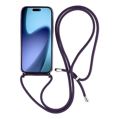 EIDERWOOD iPhone Air Flexible Plastic Case with Adjustable Strap - MagSafe Compatible - Transparent / Purple
