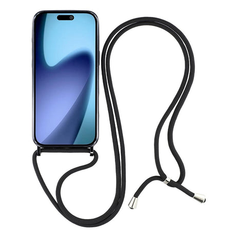 EIDERWOOD iPhone Air Flexible Plastic Case with Adjustable Strap - MagSafe Compatible - Transparent / Black