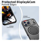 EIDERWOOD iPhone 17 Pro Case with Rotating Kickstand - MagSafe Compatible - Black