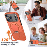 EIDERWOOD iPhone 17 Pro Max Case with Rotating Kickstand - MagSafe Compatible - Orange