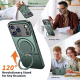 EIDERWOOD iPhone 17 Pro Max Case with Rotating Kickstand - MagSafe Compatible - Green