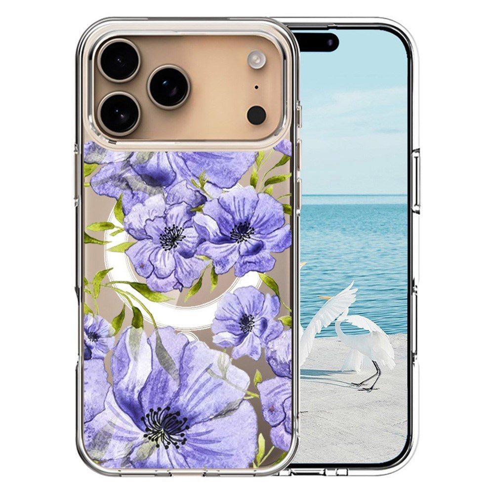 EIDERWOOD iPhone 17 Pro Max Hybrid Plastic Case - MagSafe Compatible - Flower Petals