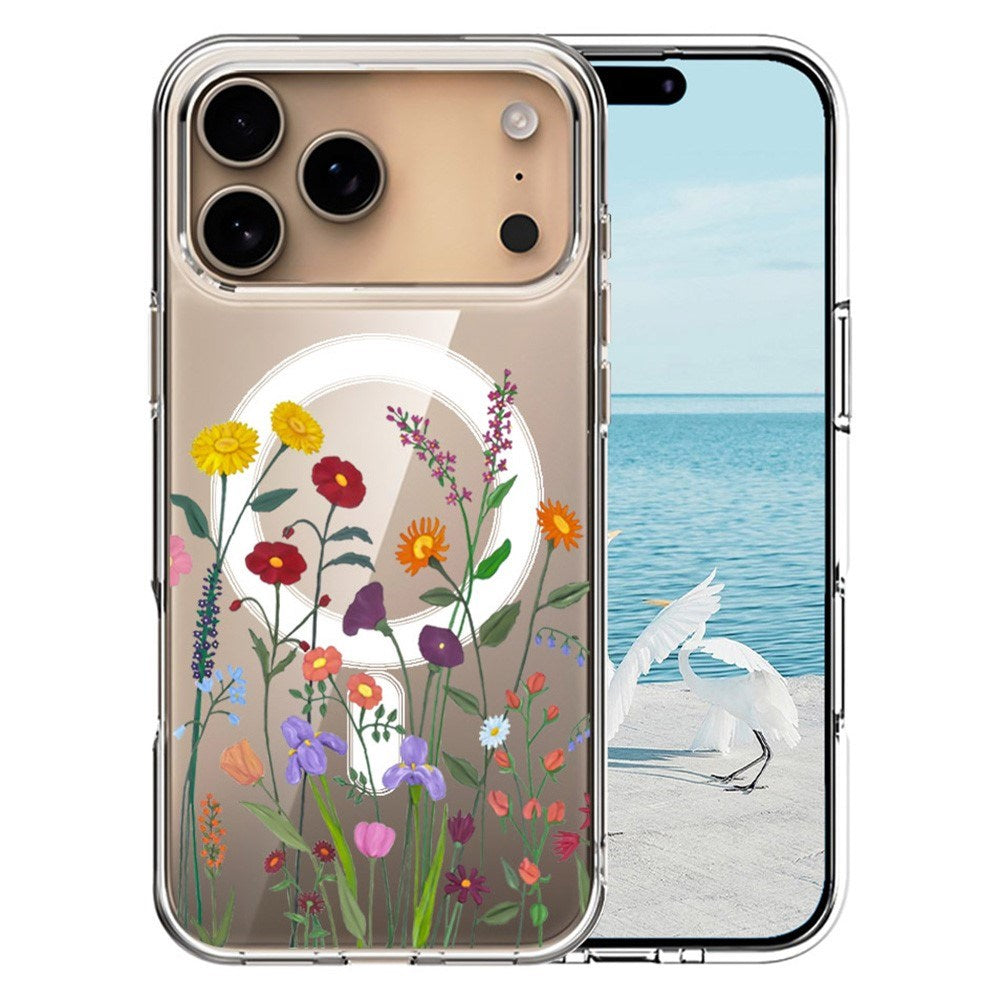 EIDERWOOD iPhone 17 Pro Hybrid Plastic Case - MagSafe Compatible - Wild Flowers