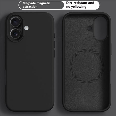 iPhone 16 2-in-1 Silicone & Hard Plastic Case - MagSafe Compatible - Black