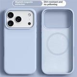 iPhone 17 Pro Max 2-in-1 Silicone & Hard Plastic Case- MagSafe Compatible - Baby Blue