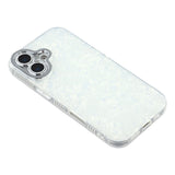EIDERWOOD iPhone 17 Hybrid Plastic Case with Built-in Camera Lens Protection - Pearlescent Pattern / White