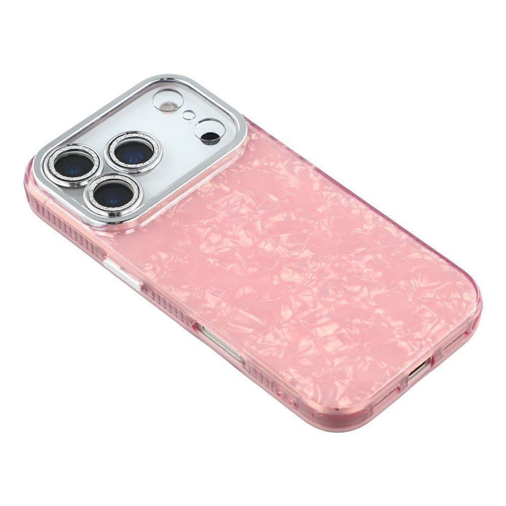 EIDERWOOD iPhone 17 Pro Hybrid Plastic Case with Built-in Camera Lens Protection - Pearlescent Pattern / Pink