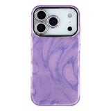 EIDERWOOD iPhone 17 Pro Hybrid Plastic Case with Built-in Camera Lens Protection - Brush Stroke Pattern / Purple