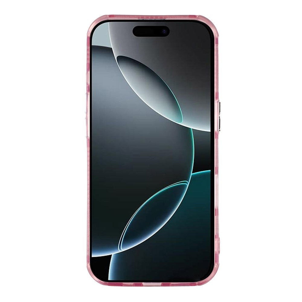 EIDERWOOD iPhone 17 Pro Hybrid Plastic Case with Built-in Camera Lens Protection - Wrinkled Pattern / Pink