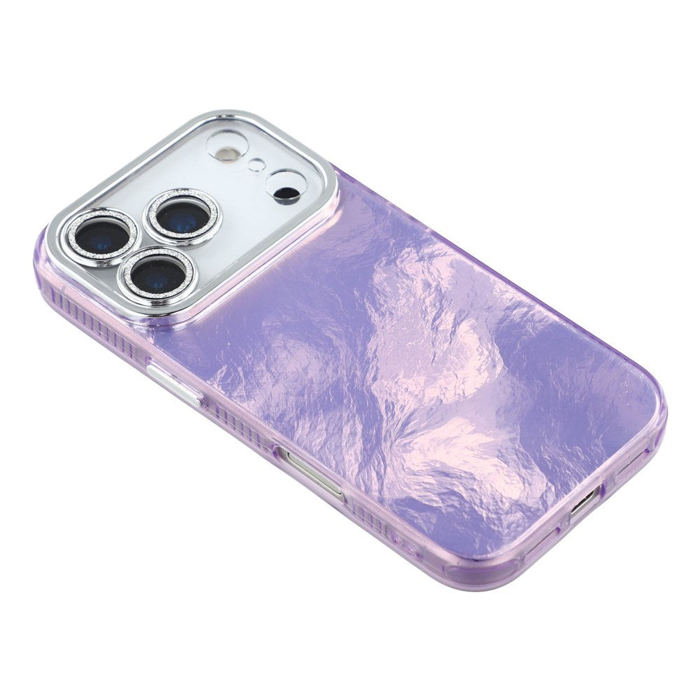 EIDERWOOD iPhone 17 Pro Hybrid Plastic Case with Built-in Camera Lens Protection - Foil Pattern / Purple