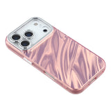 EIDERWOOD iPhone 17 Pro Max Hybrid Plastic Case with Built-in Camera Lens Protection - Wavy Pattern / Pink