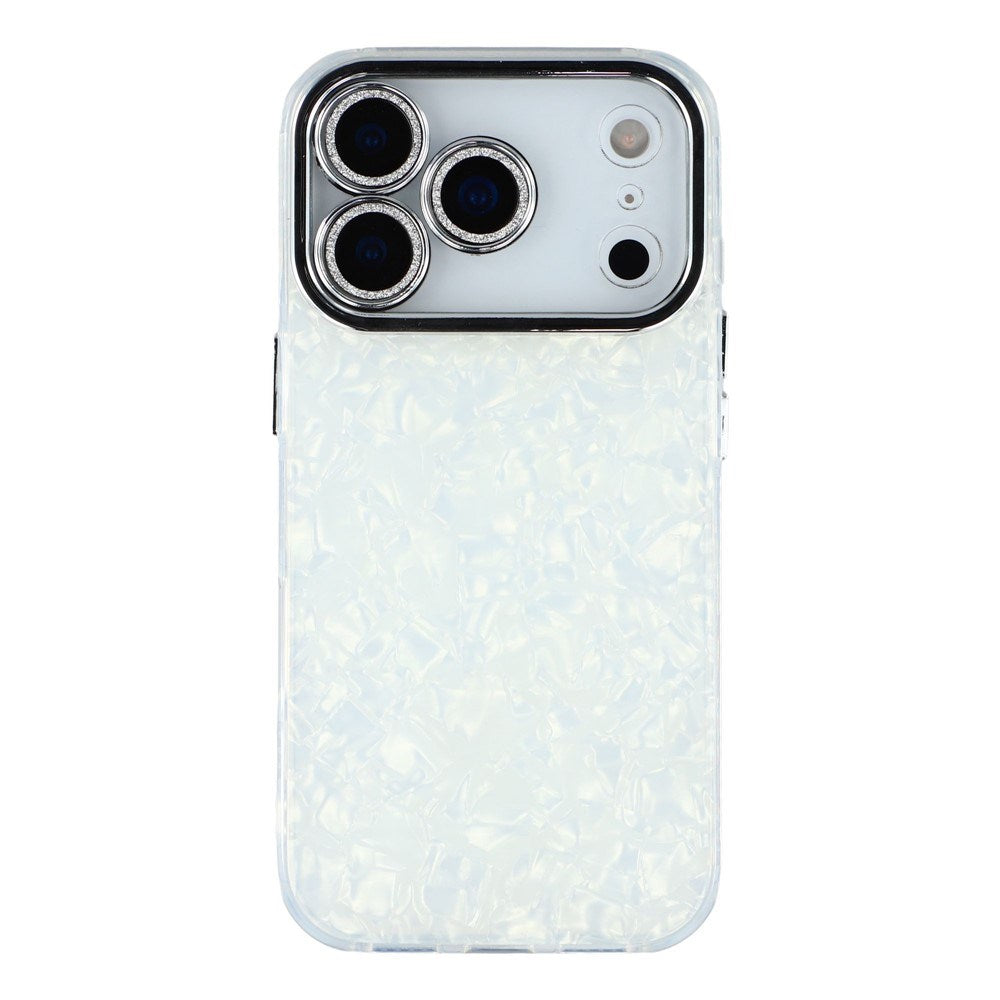 EIDERWOOD iPhone 17 Pro Max Hybrid Plastic Case with Built-in Camera Lens Protection - Pearlescent Pattern / White