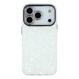 EIDERWOOD iPhone 17 Pro Max Hybrid Plastic Case with Built-in Camera Lens Protection - Pearlescent Pattern / White