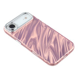 EIDERWOOD iPhone Air Hybrid Plastic Case with Built-in Camera Lens Protection - Wavy Pattern / Pink