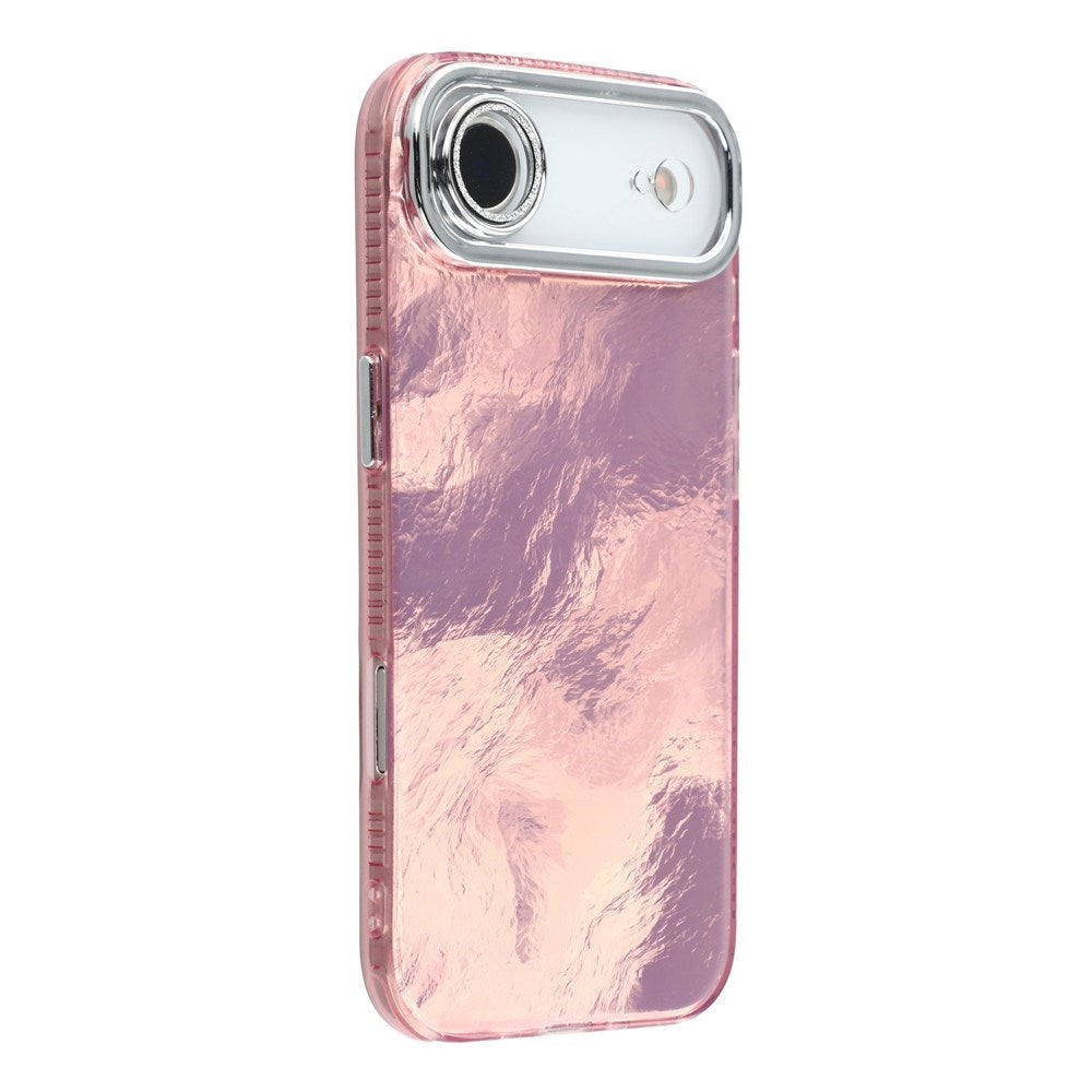 EIDERWOOD iPhone Air Hybrid Plastic Case with Built-in Camera Lens Protection - Foil Pattern / Pink