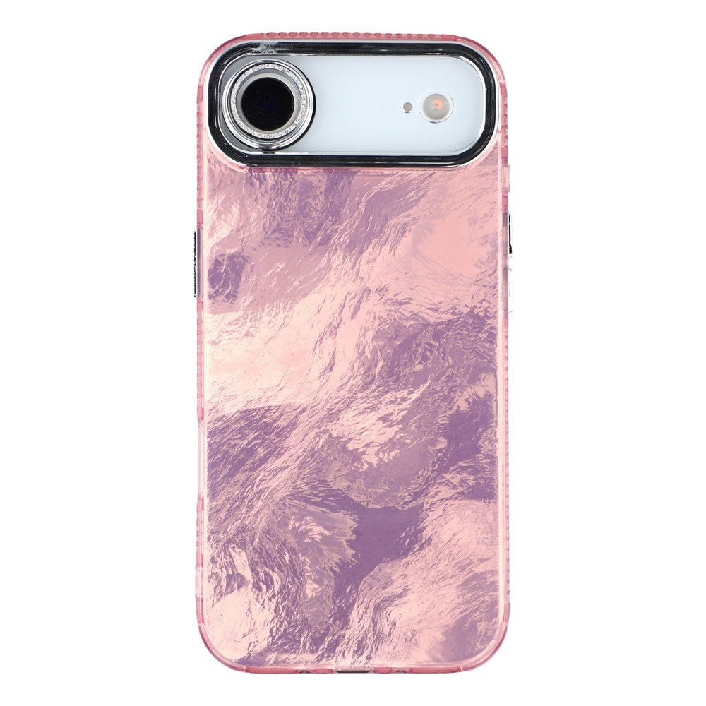 EIDERWOOD iPhone Air Hybrid Plastic Case with Built-in Camera Lens Protection - Foil Pattern / Pink