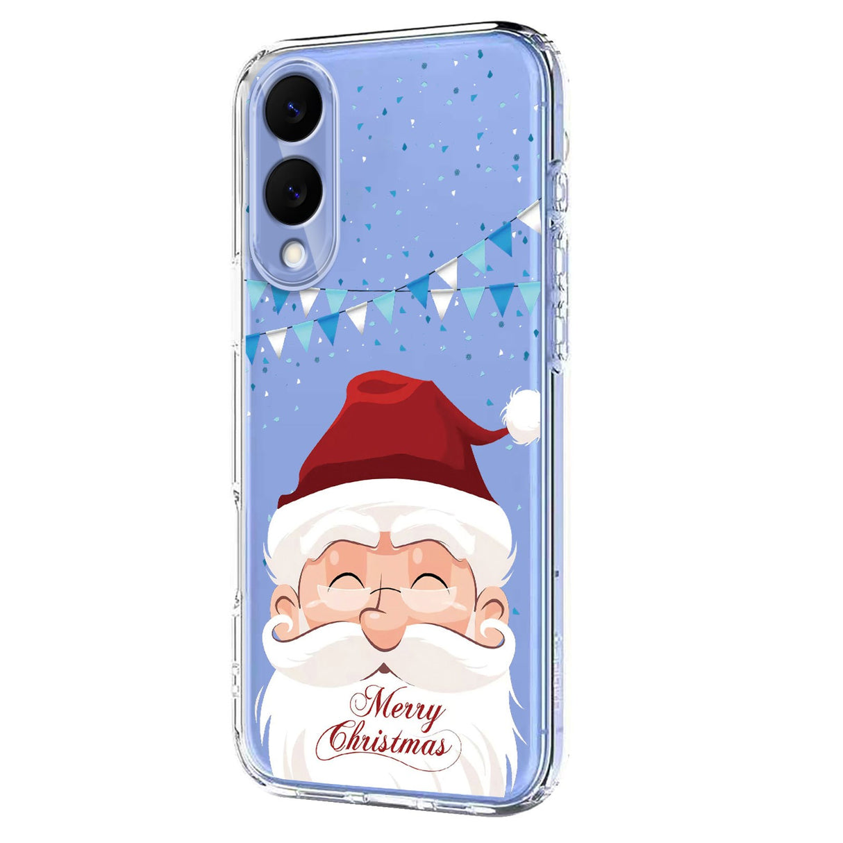 EIDERWOOD Samsung Galaxy S25 Edge Flexible Plastic Christmas Case with Motif - Transparent / Santa Claus