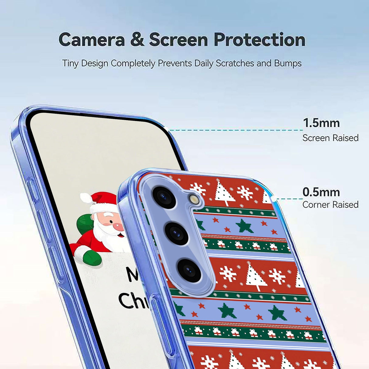 EIDERWOOD Samsung Galaxy S25 / S24 Flexible Plastic Christmas Case with Motif - Transparent / Pattern