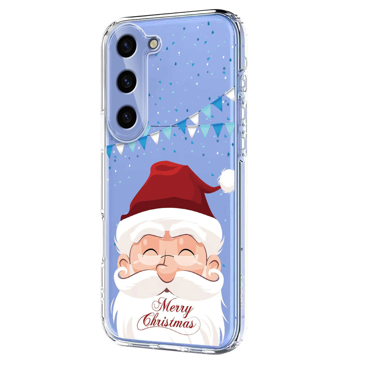EIDERWOOD Samsung Galaxy S25 / S24 Flexible Plastic Christmas Case with Motif - Transparent / Santa Claus