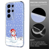 EIDERWOOD Samsung Galaxy S25 Ultra Flexible Plastic Christmas Case with Motif - Transparent / Snowman