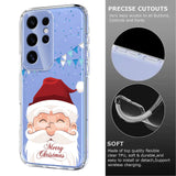 EIDERWOOD Samsung Galaxy S25 Ultra Flexible Plastic Christmas Case with Motif - Transparent / Santa Claus