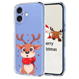 EIDERWOOD iPhone 16 Flexible Plastic Christmas Case with Motif - Transparent / Reindeer