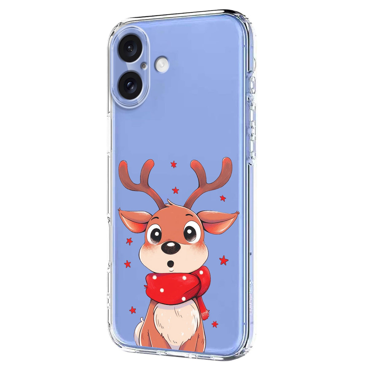 EIDERWOOD iPhone 16 Flexible Plastic Christmas Case with Motif - Transparent / Reindeer