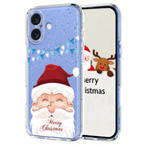 EIDERWOOD iPhone 16 Flexible Plastic Christmas Case with Motif - Transparent / Santa Claus