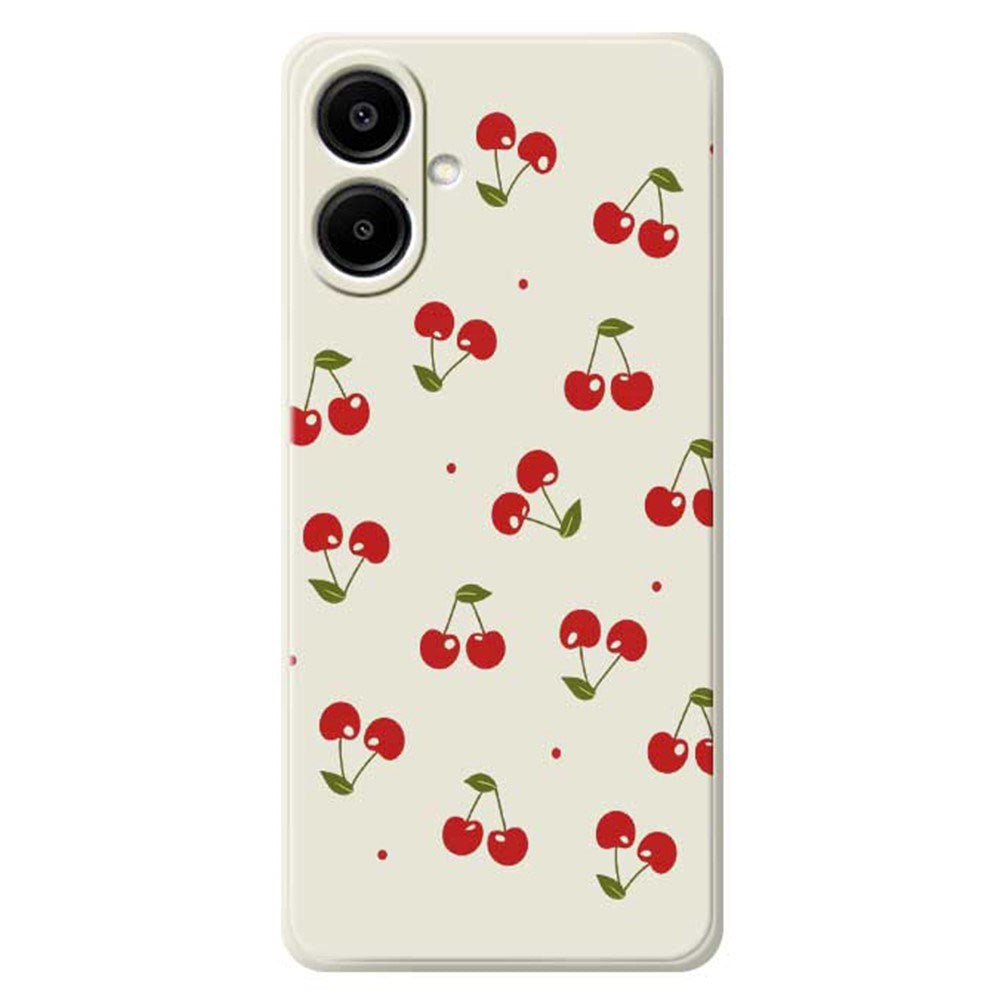 Samsung Galaxy A07 EIDERWOOD Flexible Plastic Case with Cherry Print - White