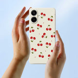 Samsung Galaxy A07 EIDERWOOD Flexible Plastic Case with Cherry Print - Purple