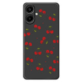 Samsung Galaxy A07 EIDERWOOD Flexible Plastic Case with Cherry Print - Black